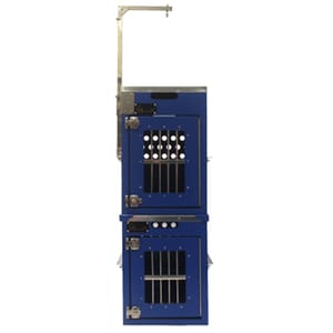 Solidpet蘇力 Solidpet蘇力 寵物籠 貓籠狗籠 鋁板固定飛機籠組合 無輪新款 一號 藍色   正面圖