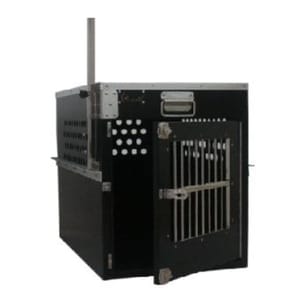 Solidpet蘇力 Solidpet蘇力 寵物籠 貓籠狗籠 鋁板固定飛機籠 無輪新款 三號 黑色   正面圖