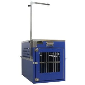 Solidpet蘇力 Solidpet蘇力 寵物籠 貓籠狗籠 鋁板固定飛機籠 無輪新款 四號 藍色 正面圖