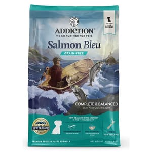 Addiction Addiction 狗糧 藍三⽂⿂無穀物幼⽝配⽅ 20lbs 20lb 正面圖