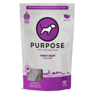 PURPOSE PURPOSE 凍乾脫水生肉 貓犬小食 單一蛋白 火雞心 3oz 3oz  正面圖