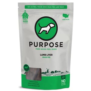 PURPOSE PURPOSE 凍乾脫水生肉 貓犬小食 單一蛋白 小羊肝 3oz 3oz  正面圖