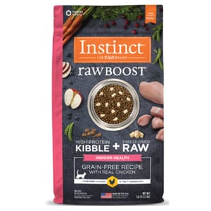 Instinct Instinct 貓糧 本能 貓糧 無穀物生肉系列 室內貓配方 雞肉 5lb 5lb  正面圖