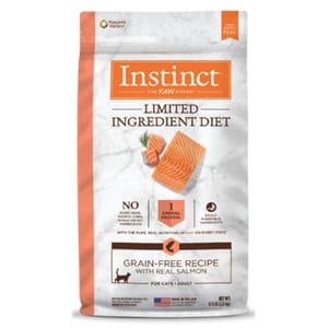 Instinct Instinct 貓糧 本能 貓糧 無穀物單一蛋白系列 三文魚 4.5lb 5lb  正面圖