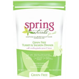 spring spring naturals 無穀物貓糧 火雞及三文魚配方 1.8kg 8kg  正面圖