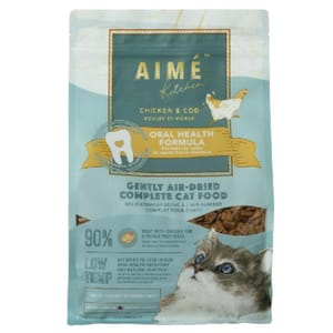 AIME AIME Kitchen 貓糧 風乾鮮肉主食糧 口腔強健配方 雞肉鱈魚 1kg 1kg 正面圖