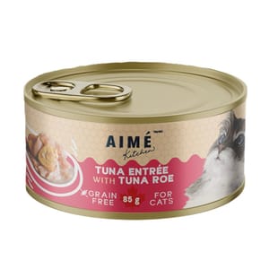 AIME AIME Kitchen 貓罐頭 無穀物營養貓罐 啖啖肉補水系列 吞拿魚配魚子配方 85g 85g 正面圖