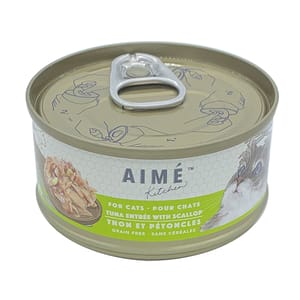 AIME AIME Kitchen 貓罐頭 無穀物營養貓罐 啖啖肉補水系列 鮮吞拿魚配扇貝配方 85g 85g  正面圖