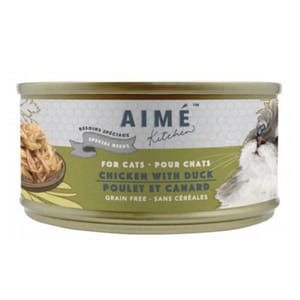 AIME AIME Kitchen 貓罐頭 無穀物均衡貓罐 殿堂主食系列 頂級雞皇燴鮮鴨肉配方 75g 75g  正面圖
