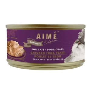 AIME AIME Kitchen 貓罐頭 無穀物均衡貓罐 殿堂主食系列 滑雞蒸吞拿魚塊 75g 75g 正面圖