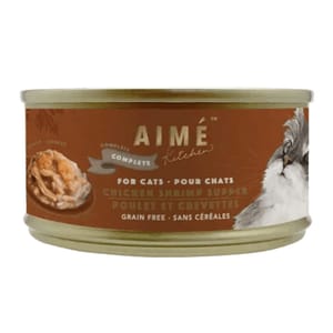 AIME AIME Kitchen 貓罐頭 無穀物均衡貓罐 殿堂主食系列 幼滑雞肉煮鮮蝦 75g 75g  正面圖