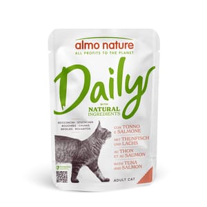 Almo Almo Nature Daily 貓濕糧 吞拿魚+三文魚 70g 70g  正面圖