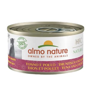 Almo Almo Nature 狗罐頭 HFC Natural 雞肉+吞拿魚 95g 95g  正面圖