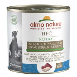 Almo Almo Nature 狗罐頭 HFC Natural 正鰹吞拿魚+鱈魚 290g 290g  正面圖