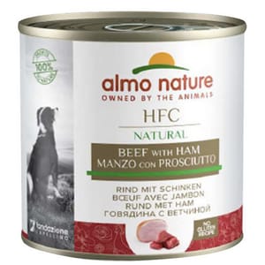 Almo Almo Nature 狗罐頭 HFC Natural 牛肉+火腿 290g 290g  正面圖