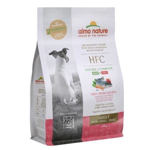 Almo Almo Nature HFC 狗糧 成犬新鮮三文魚 細粒裝 300g 300g  正面圖