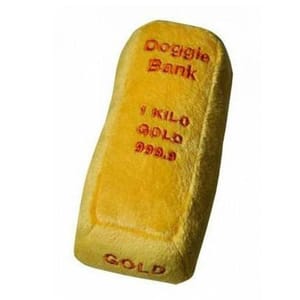 Doggie Doggie Goodie 狗玩具 物件系列 金條   正面圖