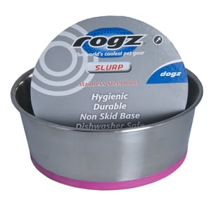 ROGZ ROGZ SLURP 不鏽鋼碗 S 550ml 粉色 550ml 正面圖