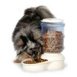Petmate Petmate Aspen Pet LeBistro系列 自動餵食器 座地款 中 藍色 10lbs 10lb  正面圖