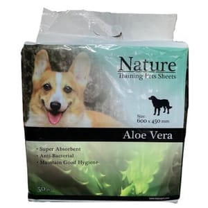 Nature Nature 寵物尿墊 狗尿墊 狗尿片 蘆薈香味 [45x60 2尺 50枚]   正面圖