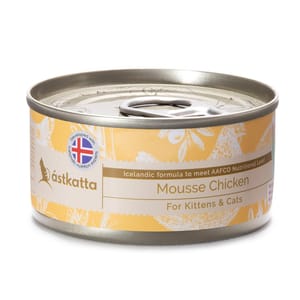 Astkatta Astkatta 冰島罐 幼貓罐頭 Mousse系列 純雞慕絲 80g 80g  正面圖