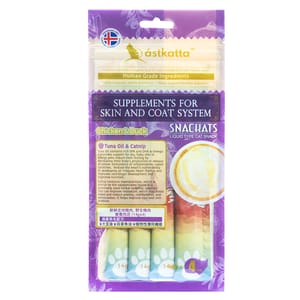 Astkatta Astkatta 貓零食 營養肉泥 護膚美毛系列 走地雞肉+鴨肉 14gx4 14g 正面圖