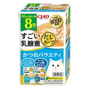 CIAO CIAO 貓濕糧 8000億個乳酸菌 鰹魚組合裝 40g 8袋入 40g  正面圖