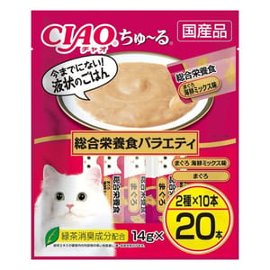 CIAO CIAO 肉泥 貓零食 綜合營養組合裝 14g 20本入 14g 正面圖
