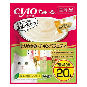 CIAO CIAO 肉泥 貓零食 雞肉組合裝 14g 20本入 14g 正面圖