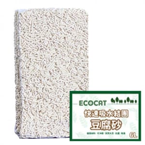 ECOCAT快速吸水結團 ECOCAT快速吸水結團 豆腐貓砂 6L 6L 正面圖