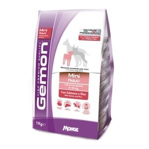 Gemon Gemon 狗糧 小型成犬配方 鮮三文魚米飯 3kg 3kg 正面圖