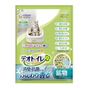 Unicharm Unicharm 日本消臭大師消臭抗菌沸石 矽膠貓砂 田園花香味 3.8L 8L  正面圖