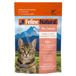 Feline Feline Natural 貓軟包 羊肉三文魚配方 85g 85g 正面圖