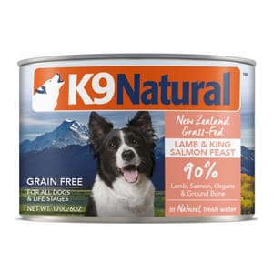K9 K9 Natural 狗罐頭 主食罐 羊肉及三文魚盛宴 170g 170g  正面圖