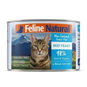 Feline Feline Natural 主食貓罐頭 牛肉盛宴 170g 170g  正面圖