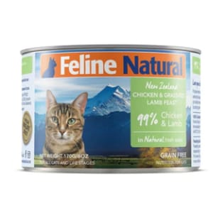 Feline Feline Natural 主食貓罐頭 雞肉及羊肉盛宴 170g 170g  正面圖