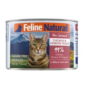 Feline Feline Natural 主食貓罐頭 雞肉及鹿肉盛宴 170g 170g  正面圖