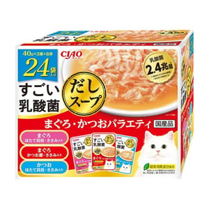 CIAO CIAO 貓濕糧 1000億個乳酸菌 金槍魚+鰹魚組合裝 40g 24袋入 40g  正面圖