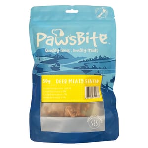 PawsBite PawsBite 貓狗零食 鹿肉筋 50g 50g 正面圖