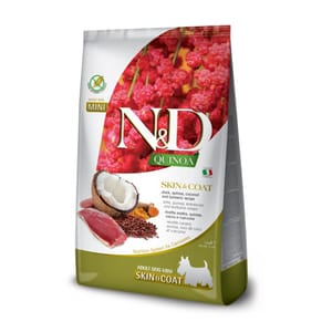 Farmina Farmina N&D 狗糧 藜麥功能天然狗糧 皮毛護理配方 細粒款 鴨肉 2.5kg 5kg  正面圖