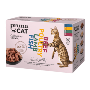 PRIMACAT PRIMACAT 貓濕糧 無穀物混味雜錦盒 85g*12 85g  正面圖