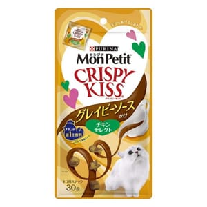 日本MonPetit 日本MonPetit Crispy Kiss 肉汁貓零食 貓脆餅 雞肉味 30g 30g 正面圖