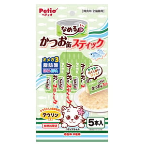 Petio Petio 貓零食 鰹魚貓濕糧條 5支裝 正面圖
