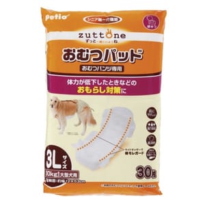 Petio Petio zuttone 高齡犬護理專用黏貼式尿片 3L 3L 正面圖
