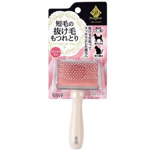 Petio Petio Preciante 短毛貓犬專用有柄硬針梳 中   正面圖