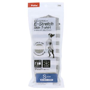 E-Stretch E-Stretch 狗狗彈性透氣 間條衫 可長時間穿著 淺灰色 S   正面圖