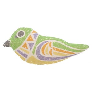 Petio Petio Add Mate 木版風貓貓踢踢公仔 暗綠繡眼鳥 正面圖