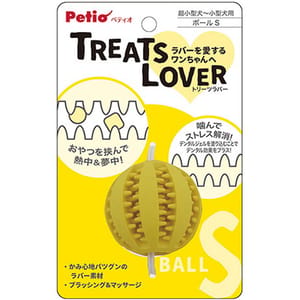 Petio Petio TREATS LOVER 潔齒零食狗玩具球 可塗牙膏 S 正面圖