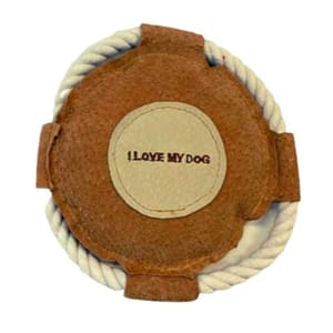 Billipets Billipets 狗玩具 真⽪系列 ⾶碟 15cm 正面圖