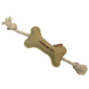 Billipets Billipets 狗玩具 真⽪系列 骨頭 15cm   正面圖